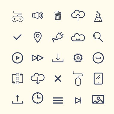 Teknoloji Web Icon Set tasarımı