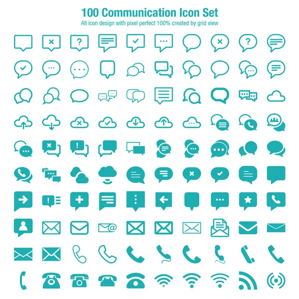 Juego de iconos de comunicación — Vector de stock