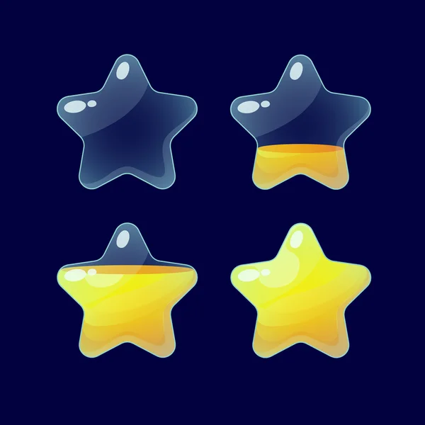 Set de Estrellas Brillantes de Dibujos Animados . — Vector de stock
