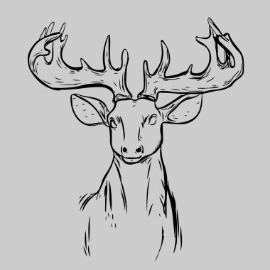 Hayvan sembolü geyik baş.