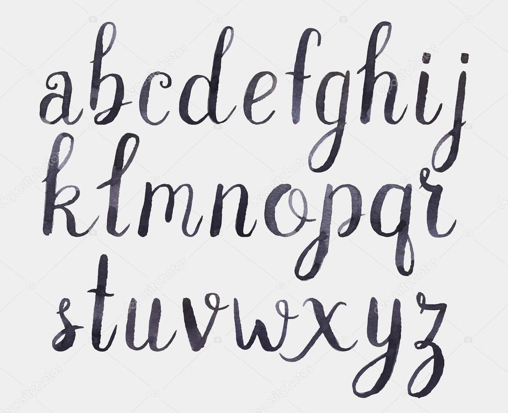 alfabeto de vetor. mão desenhada letras — Vetor de Stock © kalita
