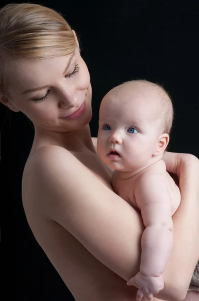 Happy family mother and baby — Stock Photo, Image