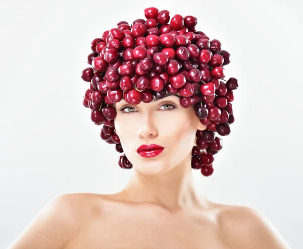 Portrait of beautiful woman with professional makeup — Stock Photo, Image