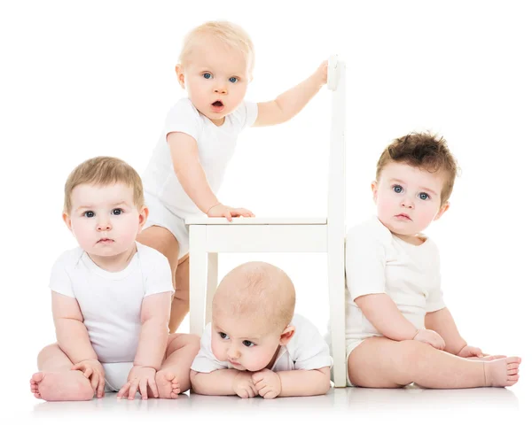 Groep van schattige baby 's — Stockfoto