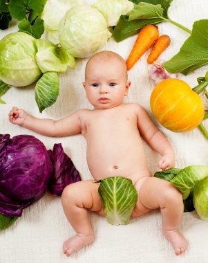 sebze ile şirin bebek