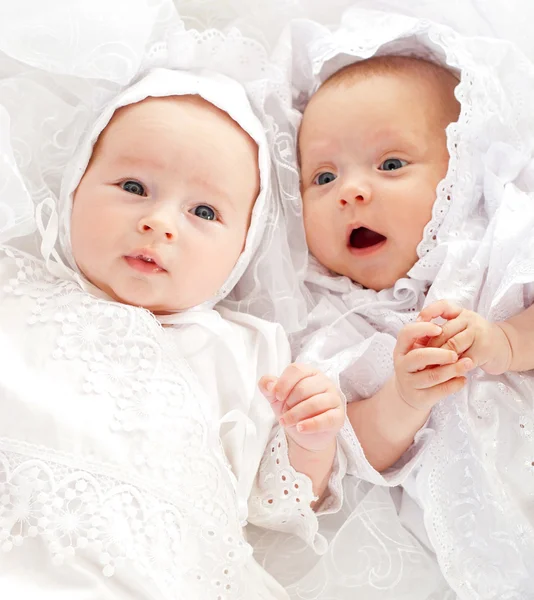 Dois belos bebês — Fotografia de Stock