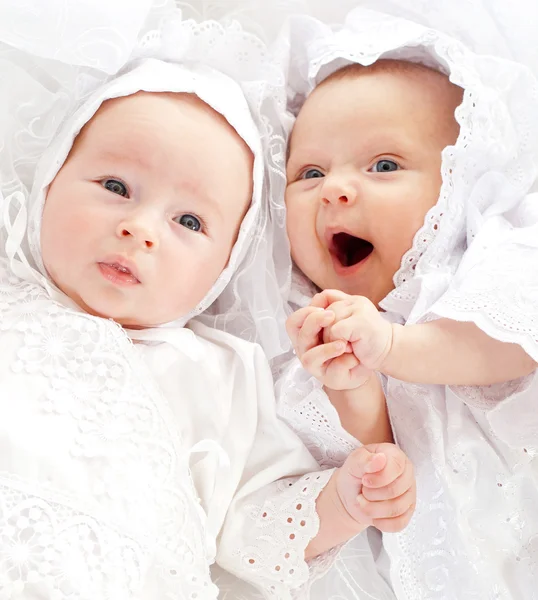 Dois belos bebês — Fotografia de Stock