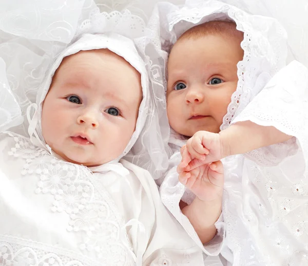 Dois belos bebês — Fotografia de Stock