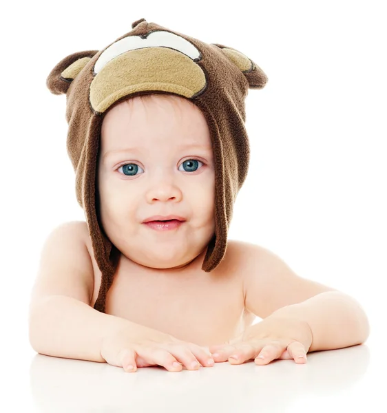 Bebé alegre en el sombrero — Foto de Stock