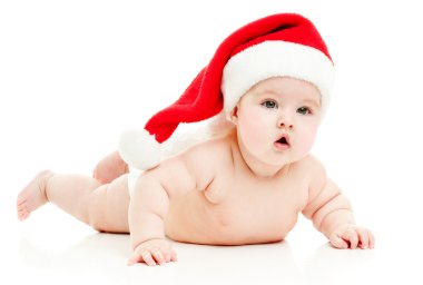 Bebek kırmızı santa hat