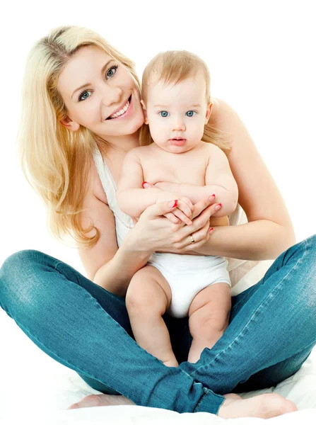 Happy family mother and baby — Stock Photo, Image