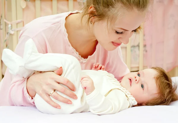 Happy family mother and baby — Stock Photo, Image