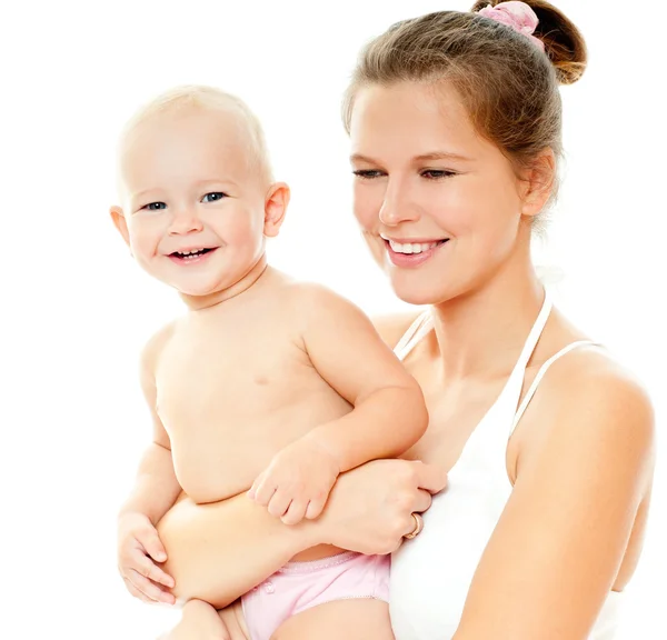 Happy family mother and baby — Stock Photo, Image