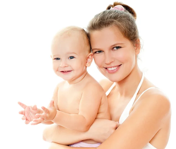 Feliz familia madre y bebé — Foto de Stock