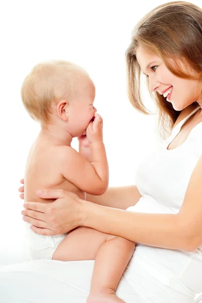 Felice famiglia madre e bambino — Foto Stock