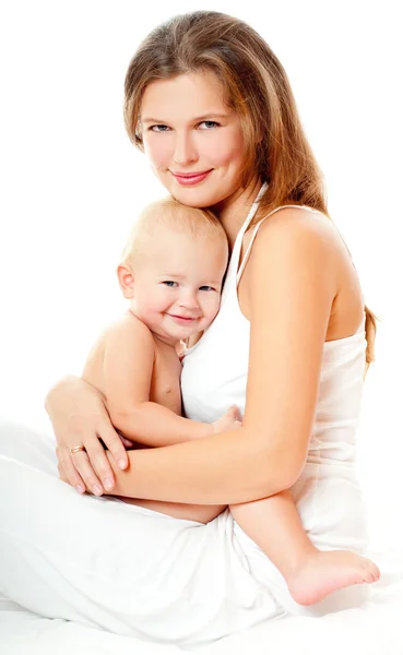 Happy family mother and baby — Stock Photo, Image