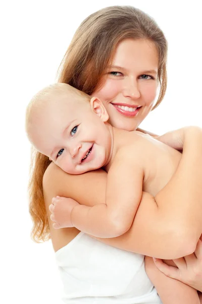 Happy family mother and baby — Stock Photo, Image