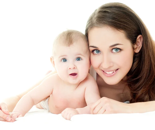 Happy family mother and baby — Stock Photo, Image