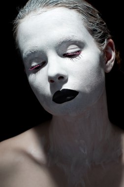 Profesyonel makyaj ile model