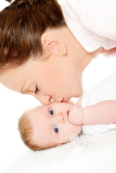 Young mother with baby