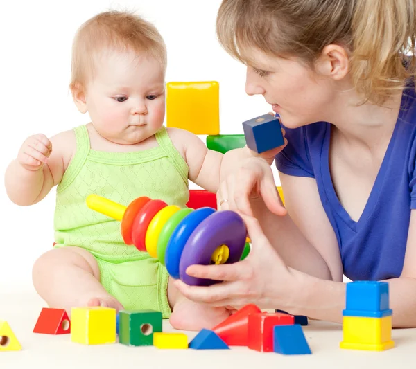 Joven mamá y niño — Foto de Stock