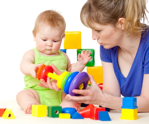 Joven mamá y niño — Foto de Stock