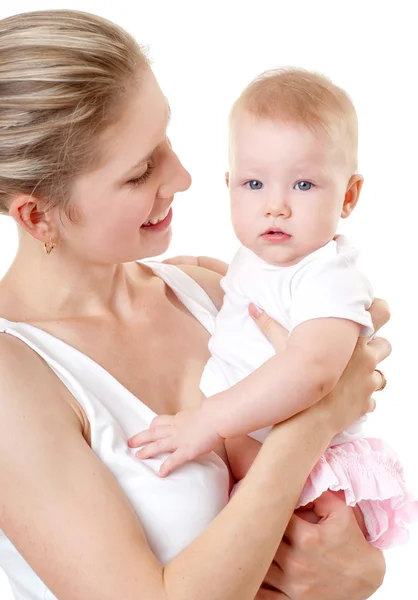 Mãe feliz com bebê — Fotografia de Stock