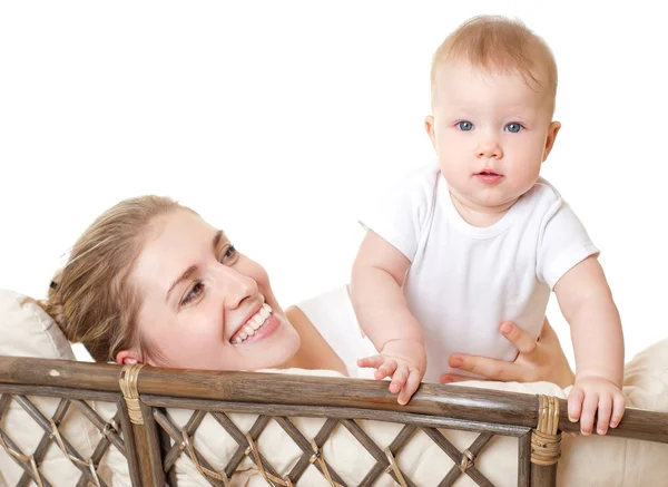 Jovem mãe com bebê — Fotografia de Stock