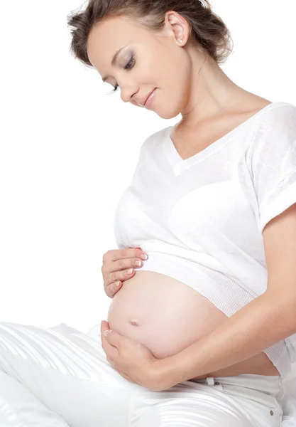 Mujer embarazada joven — Foto de Stock