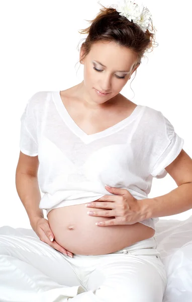 Mujer embarazada joven — Foto de Stock