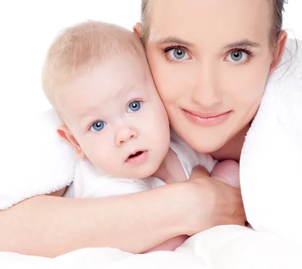 Happy mother with baby — Stock Photo, Image