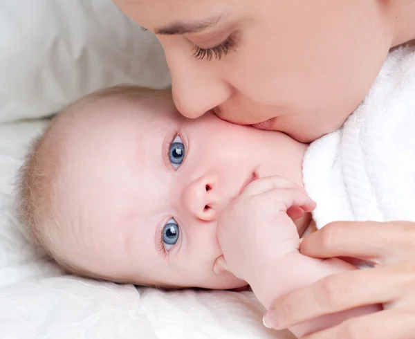 Happy mother with baby Royalty Free Stock Photos