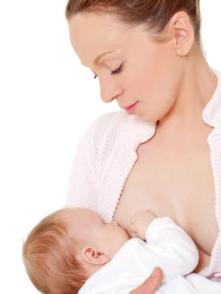 Mother breast feeding her infant Stock Photo