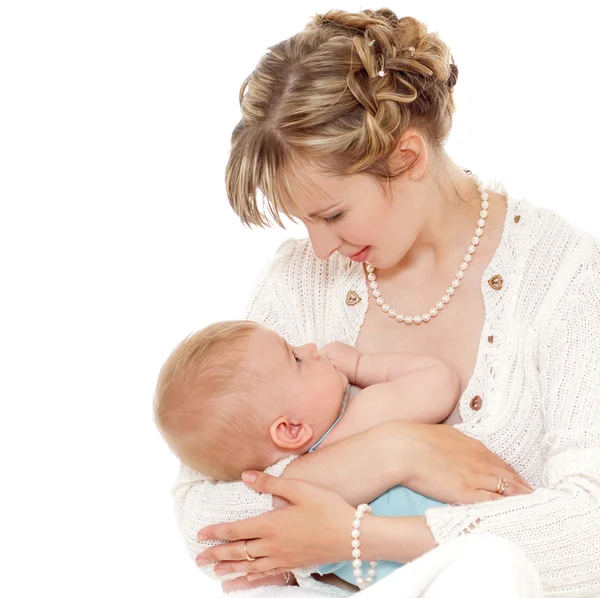 Happy mother with baby — Stock Photo, Image