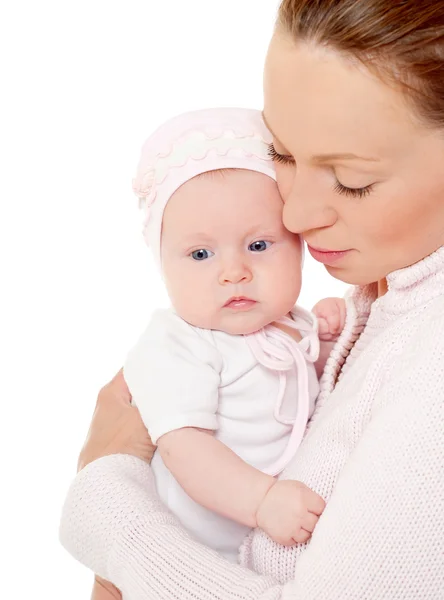 Jeune mère avec bébé — Photo