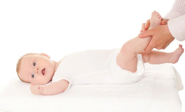 Baby njuter av massage — Stockfoto