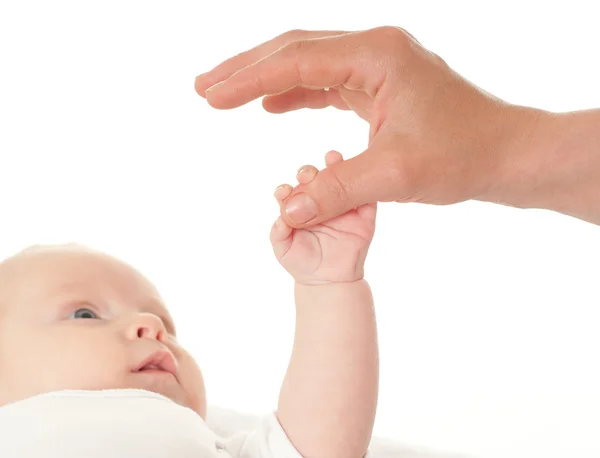 Baby holding father's hand — Stock Photo, Image