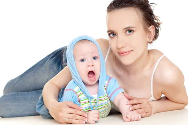 Happy mother with baby — Stock Photo, Image