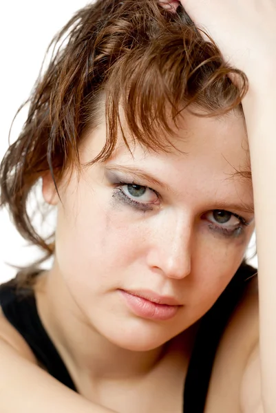 Sad woman face — Stock Photo, Image