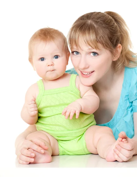 Múmia e seu bebê bonito — Fotografia de Stock