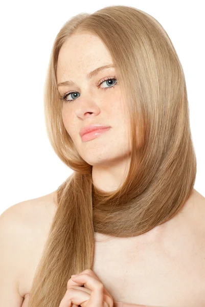 Vrouw met mooie haren — Stockfoto