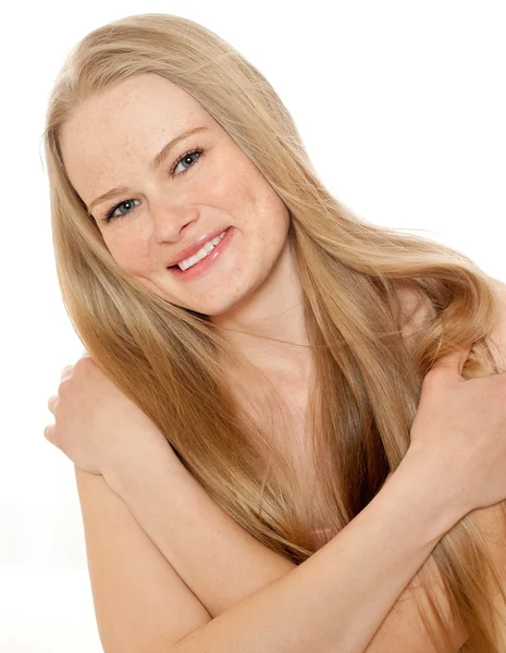 Mujer con cabello hermoso — Foto de Stock