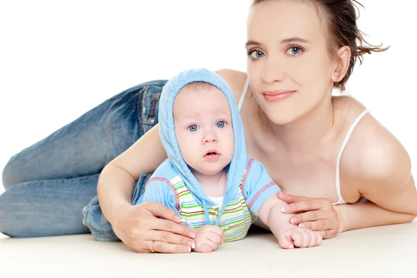 Madre feliz con el bebé —  Fotos de Stock