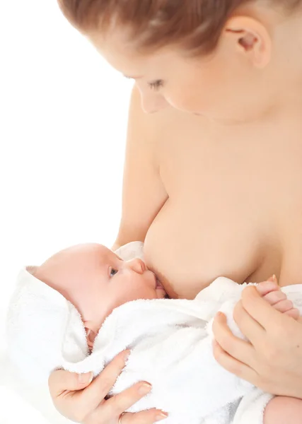 Mãe amamentando seu bebê — Fotografia de Stock