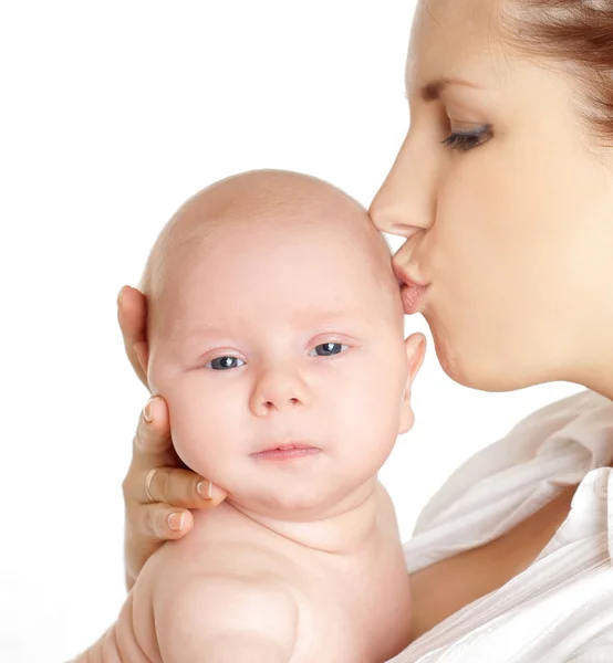 Erkek bebek ile anne — Stok fotoğraf