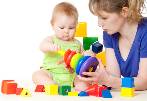 Joven mamá y niño — Foto de Stock