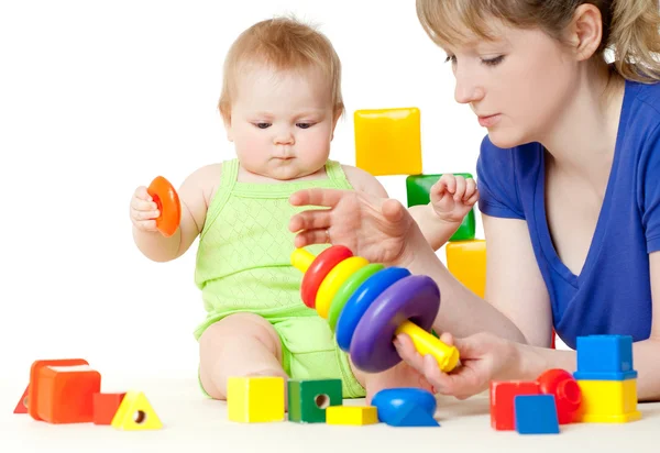 Jeune maman et enfant — Photo