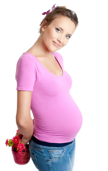 Young pregnant woman — Stock Photo, Image