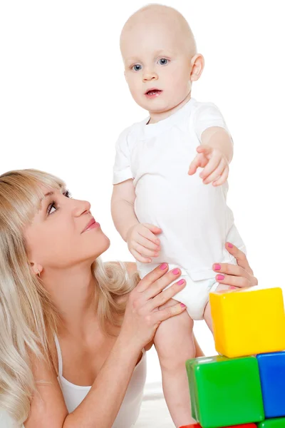 Joven mamá y niño — Foto de Stock