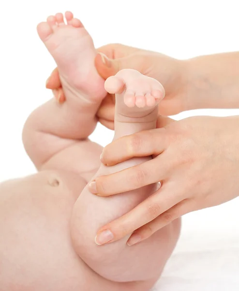 Bebê tendo massagem — Fotografia de Stock
